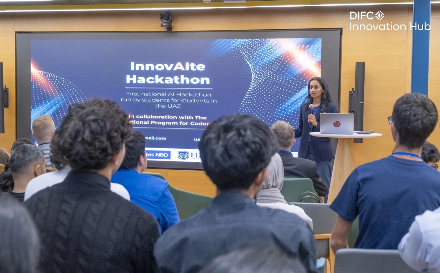 A team pitching at UAE InnovAIte 2024
